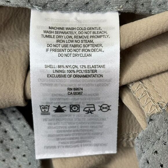 Mountain Hardwear Yuma Pants Womens‎ 12 Khaki Cargo Pocket Cinch Hem Outdoors - Picture 11 of 12